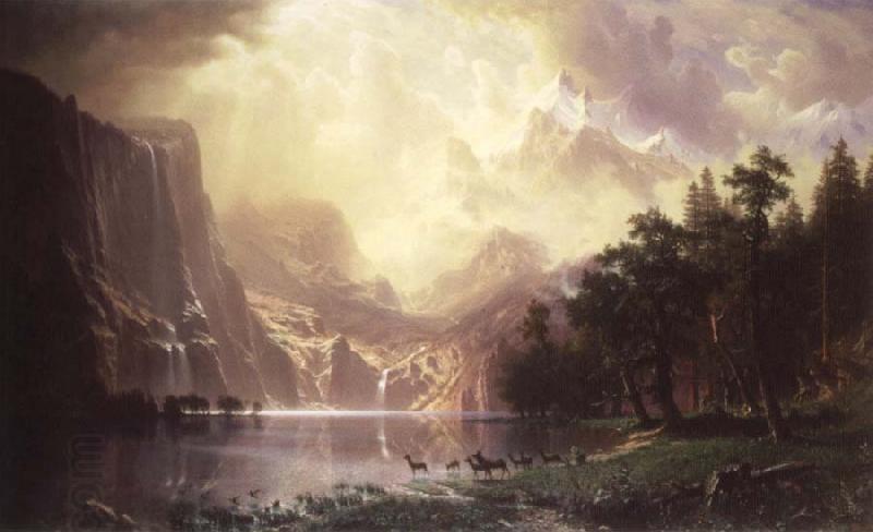 Albert Bierstadt During the mountain oil painting picture